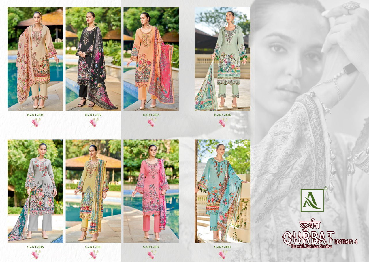Alok Qurbat Edition 4 Jam Cotton Fancy Casual Wear Designer Dress Material Collection